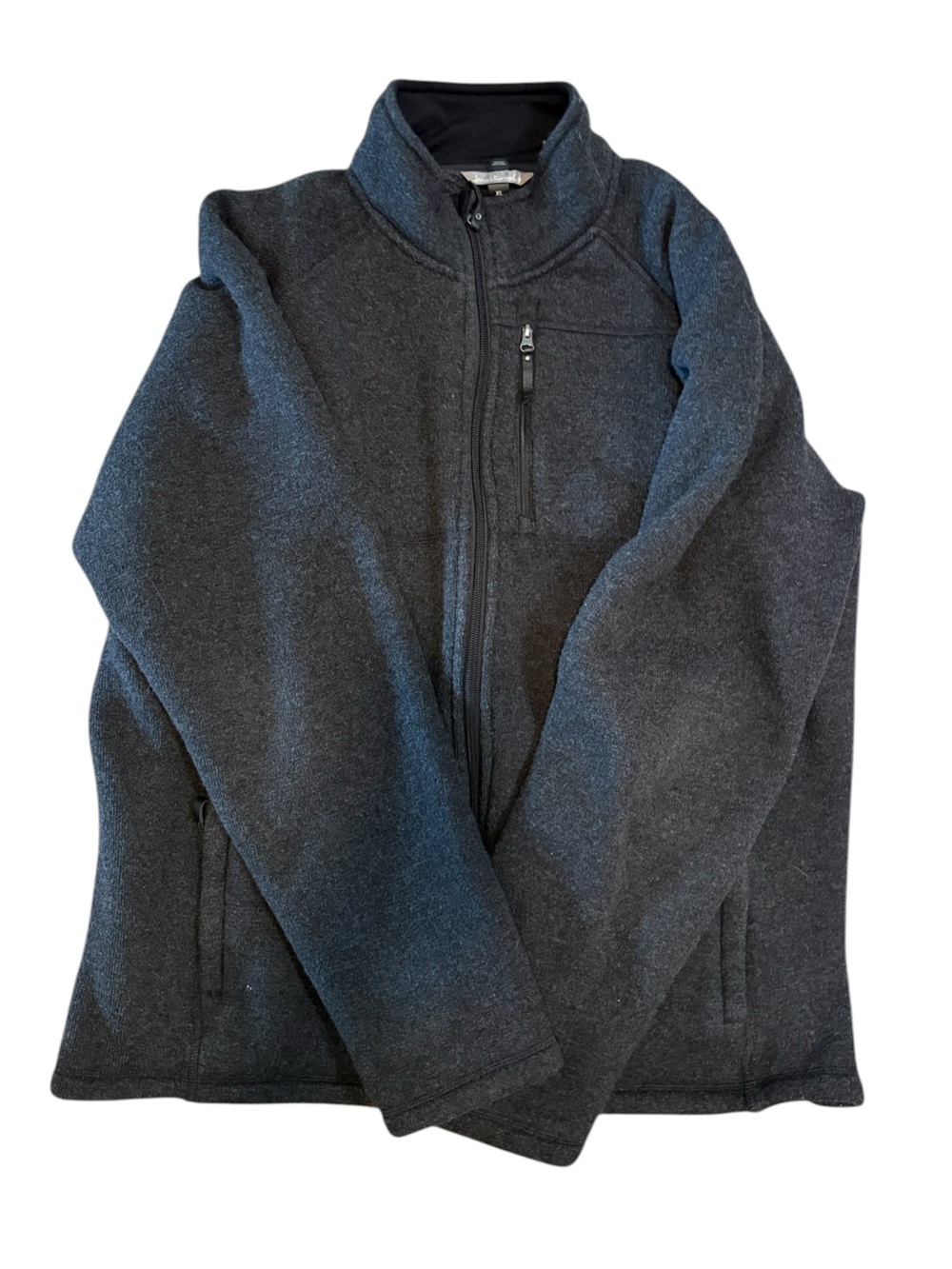 Smartwool Charcoal Grey Echo Lake zip up with hidden headphone pocket XL